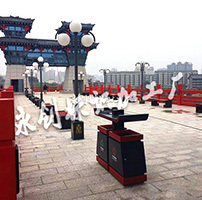 西安環(huán)衛(wèi)復(fù)古風(fēng)果皮箱制作，復(fù)古風(fēng)果皮垃圾桶加工制作